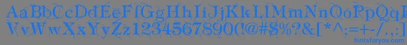 TypographyTiesRegular Font – Blue Fonts on Gray Background