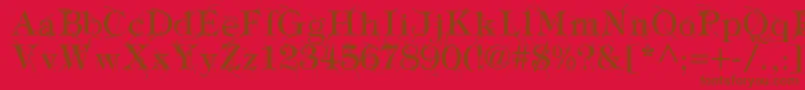 Police TypographyTiesRegular – polices brunes sur fond rouge