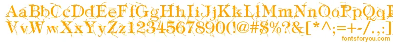 TypographyTiesRegular-fontti – oranssit fontit