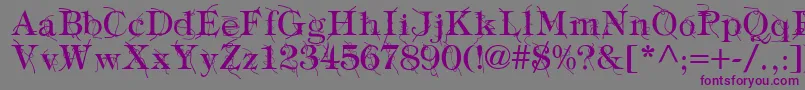 TypographyTiesRegular Font – Purple Fonts on Gray Background