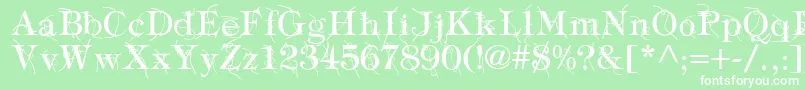 fuente TypographyTiesRegular – Fuentes Blancas Sobre Fondo Verde