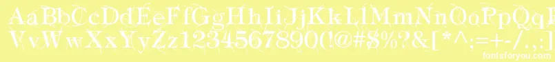 TypographyTiesRegular Font – White Fonts on Yellow Background