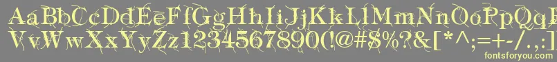 TypographyTiesRegular Font – Yellow Fonts on Gray Background