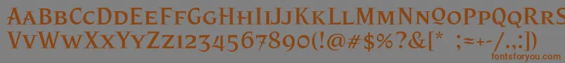 PatzcuaroOt Font – Brown Fonts on Gray Background