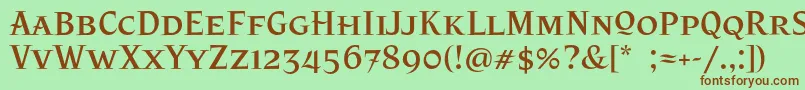 PatzcuaroOt Font – Brown Fonts on Green Background