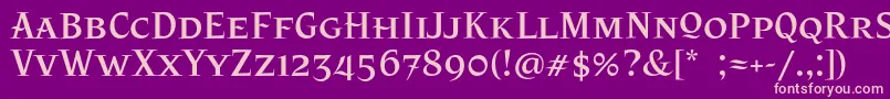 PatzcuaroOt Font – Pink Fonts on Purple Background