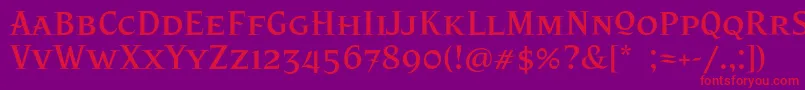 PatzcuaroOt Font – Red Fonts on Purple Background