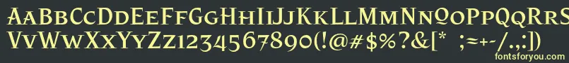 フォントPatzcuaroOt – 黒い背景に黄色の文字