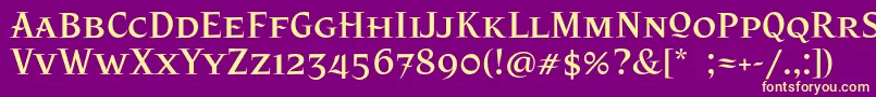 PatzcuaroOt Font – Yellow Fonts on Purple Background