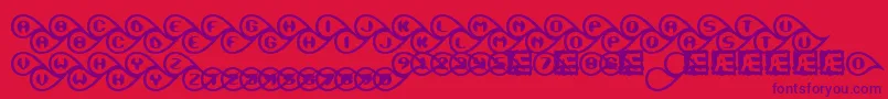 Tearful Font – Purple Fonts on Red Background