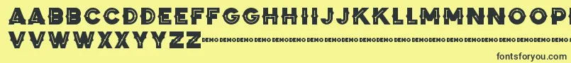 ZilapBlackStormDemo Font – Black Fonts on Yellow Background