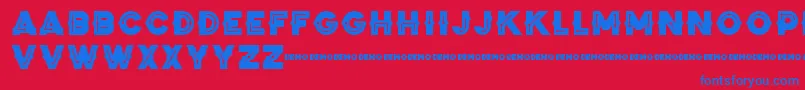 ZilapBlackStormDemo Font – Blue Fonts on Red Background