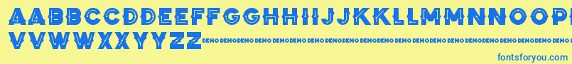 ZilapBlackStormDemo Font – Blue Fonts on Yellow Background