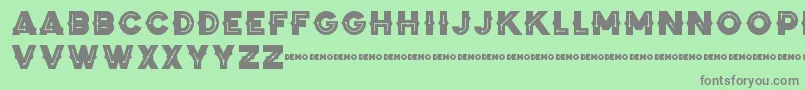 ZilapBlackStormDemo Font – Gray Fonts on Green Background