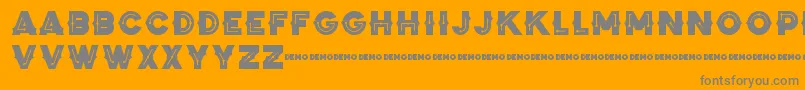 ZilapBlackStormDemo Font – Gray Fonts on Orange Background