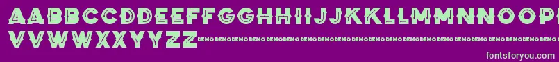 ZilapBlackStormDemo Font – Green Fonts on Purple Background