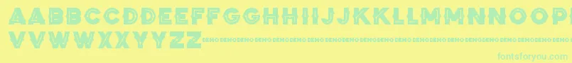 ZilapBlackStormDemo Font – Green Fonts on Yellow Background