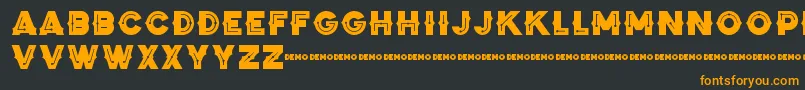 Шрифт ZilapBlackStormDemo – оранжевые шрифты на чёрном фоне