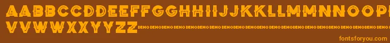 ZilapBlackStormDemo Font – Orange Fonts on Brown Background