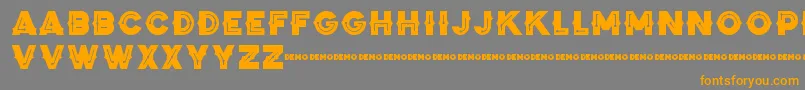 ZilapBlackStormDemo-fontti – oranssit fontit harmaalla taustalla
