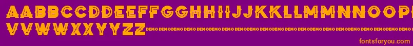 ZilapBlackStormDemo Font – Orange Fonts on Purple Background