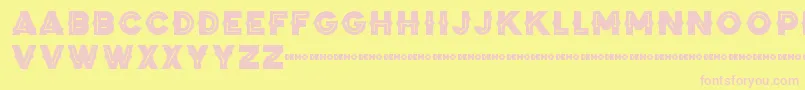 ZilapBlackStormDemo Font – Pink Fonts on Yellow Background
