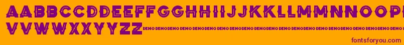 ZilapBlackStormDemo Font – Purple Fonts on Orange Background