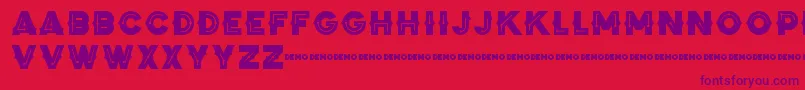 ZilapBlackStormDemo Font – Purple Fonts on Red Background