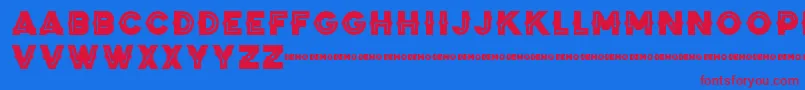 ZilapBlackStormDemo Font – Red Fonts on Blue Background