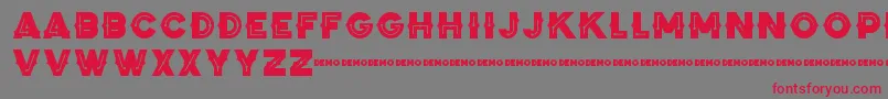 ZilapBlackStormDemo Font – Red Fonts on Gray Background