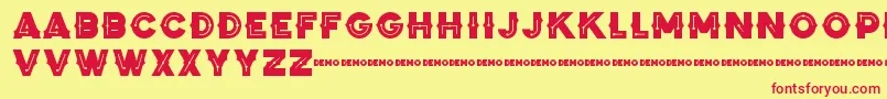 フォントZilapBlackStormDemo – 赤い文字の黄色い背景