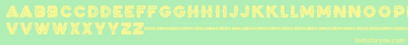 ZilapBlackStormDemo-Schriftart – Gelbe Schriften auf grünem Hintergrund