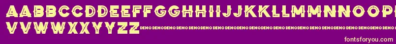 ZilapBlackStormDemo Font – Yellow Fonts on Purple Background