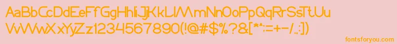 Cycle Font – Orange Fonts on Pink Background