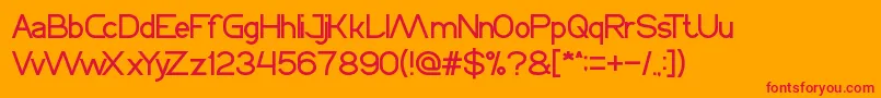 Cycle Font – Red Fonts on Orange Background