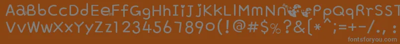 Шрифт AcLOVE – серые шрифты на коричневом фоне