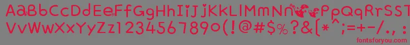 AcLOVE Font – Red Fonts on Gray Background