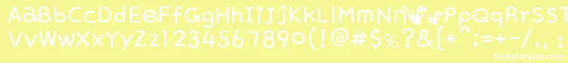 AcLOVE Font – White Fonts on Yellow Background