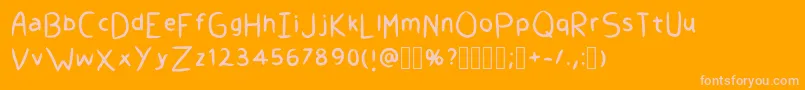 GivemeahandRegular Font – Pink Fonts on Orange Background