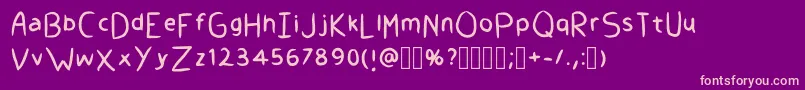 GivemeahandRegular Font – Pink Fonts on Purple Background