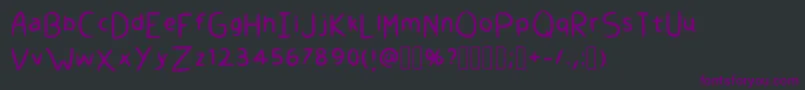 GivemeahandRegular Font – Purple Fonts on Black Background