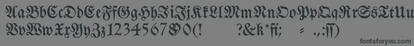 Fraktura-fontti – mustat fontit harmaalla taustalla