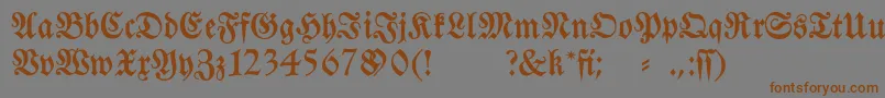Шрифт Fraktura – коричневые шрифты на сером фоне