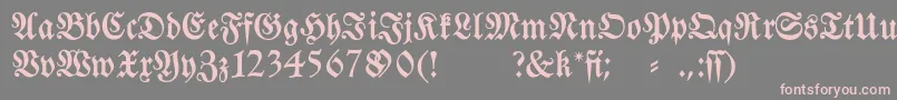 フォントFraktura – 灰色の背景にピンクのフォント