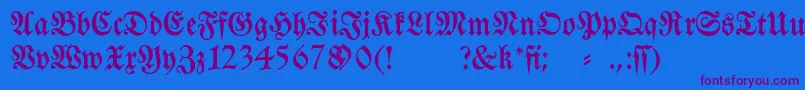 Fraktura-fontti – violetit fontit sinisellä taustalla