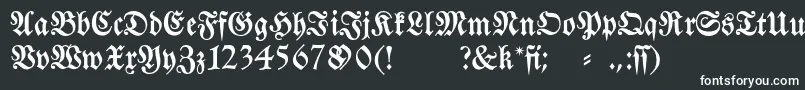 Fraktura Font – White Fonts on Black Background