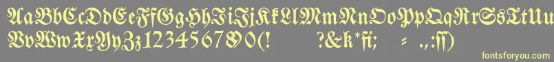 Шрифт Fraktura – жёлтые шрифты на сером фоне