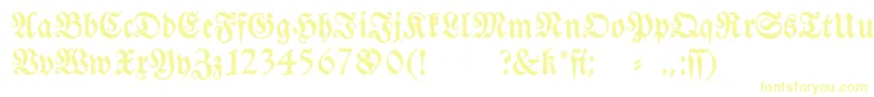 Шрифт Fraktura – жёлтые шрифты на белом фоне