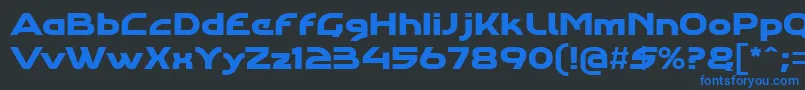 Agharastdregular Font – Blue Fonts on Black Background