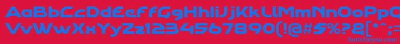 Шрифт Agharastdregular – синие шрифты на красном фоне
